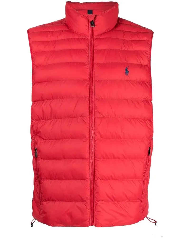 Ralph Lauren Isolierte Weste mit Logo-Stickerei - Rot Rot