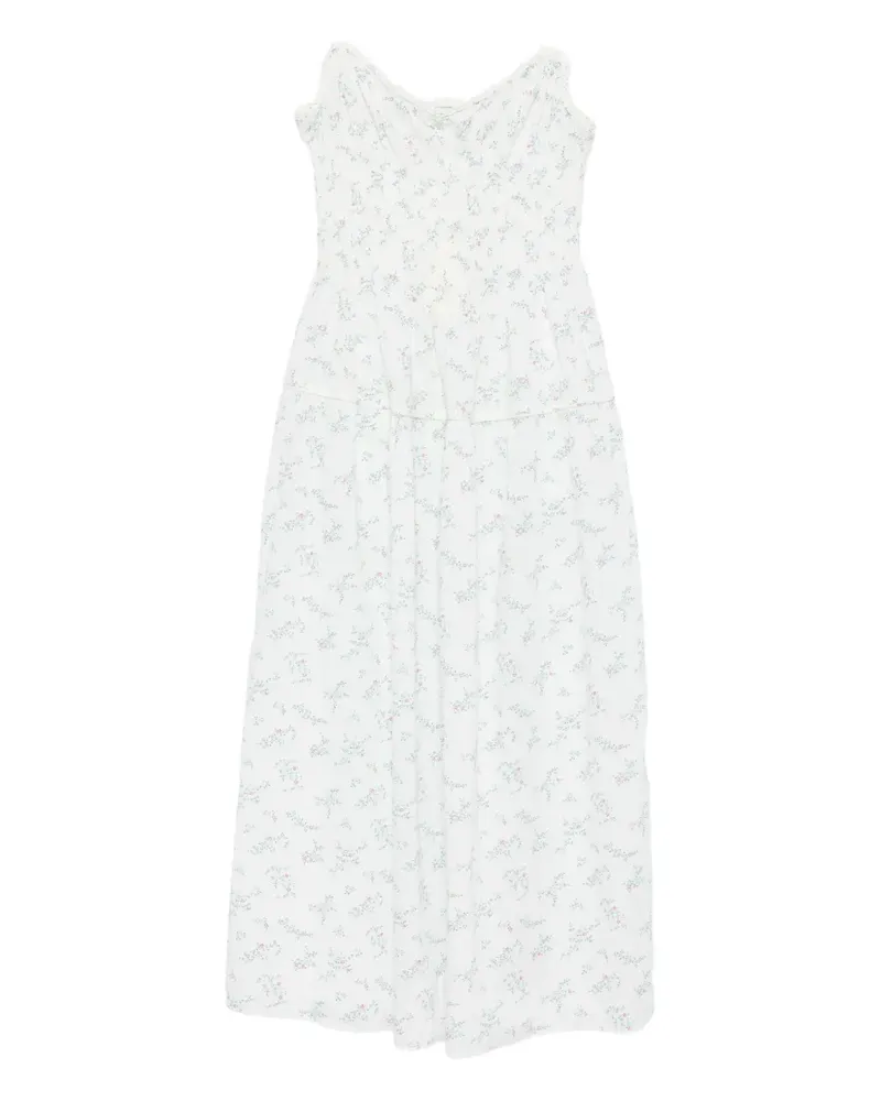DÔEN Brigide Midikleid - Weiß Weiß