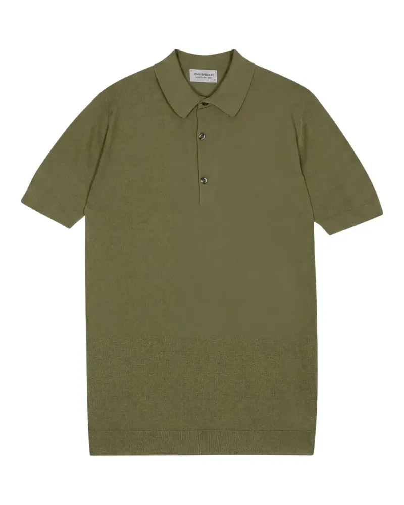 John Smedley Poloshirt mit Knopfleiste - Grün Grün