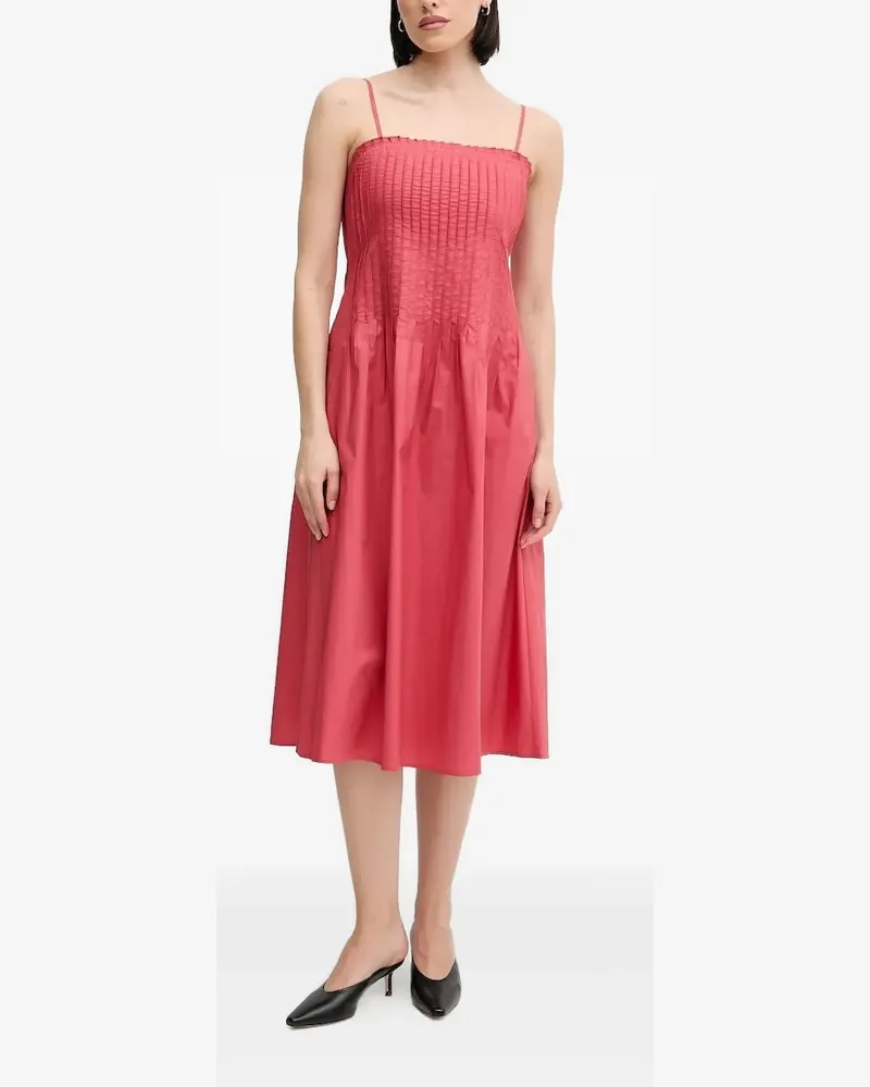 Sisley Midikleid mit plissierten Trägern - Rosa Rosa
