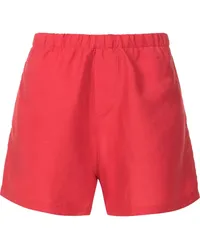 Amir Slama Shorts aus Leinen Rot