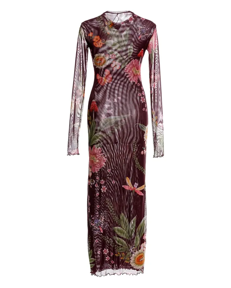 AGUA BENDITA Maxikleid mit Blumenmuster - Braun Braun