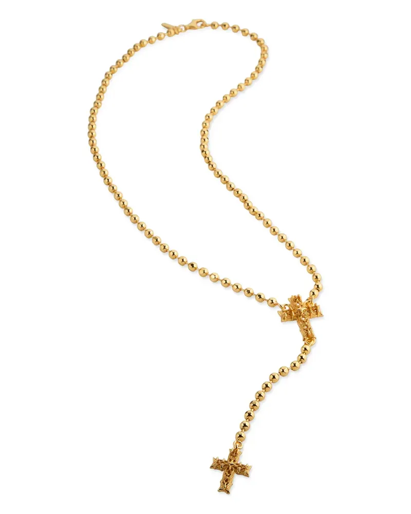 Emanuele Bicocchi Notre-Dame Halskette mit Rosenkranz - Gold Gold