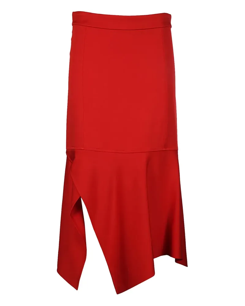 Victoria Beckham asymmetric midi skirt - Rot Rot