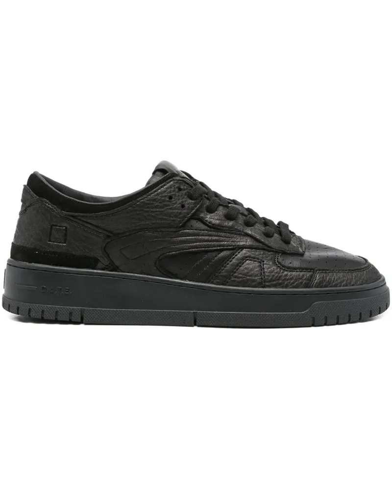 D.A.T.E. Sneakers aus Leder - Schwarz Schwarz