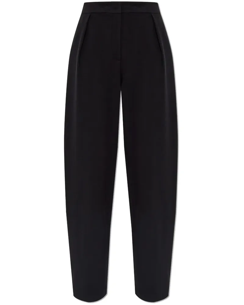 Emporio Armani Jacquard-Hose mit Abnähern - Schwarz Schwarz