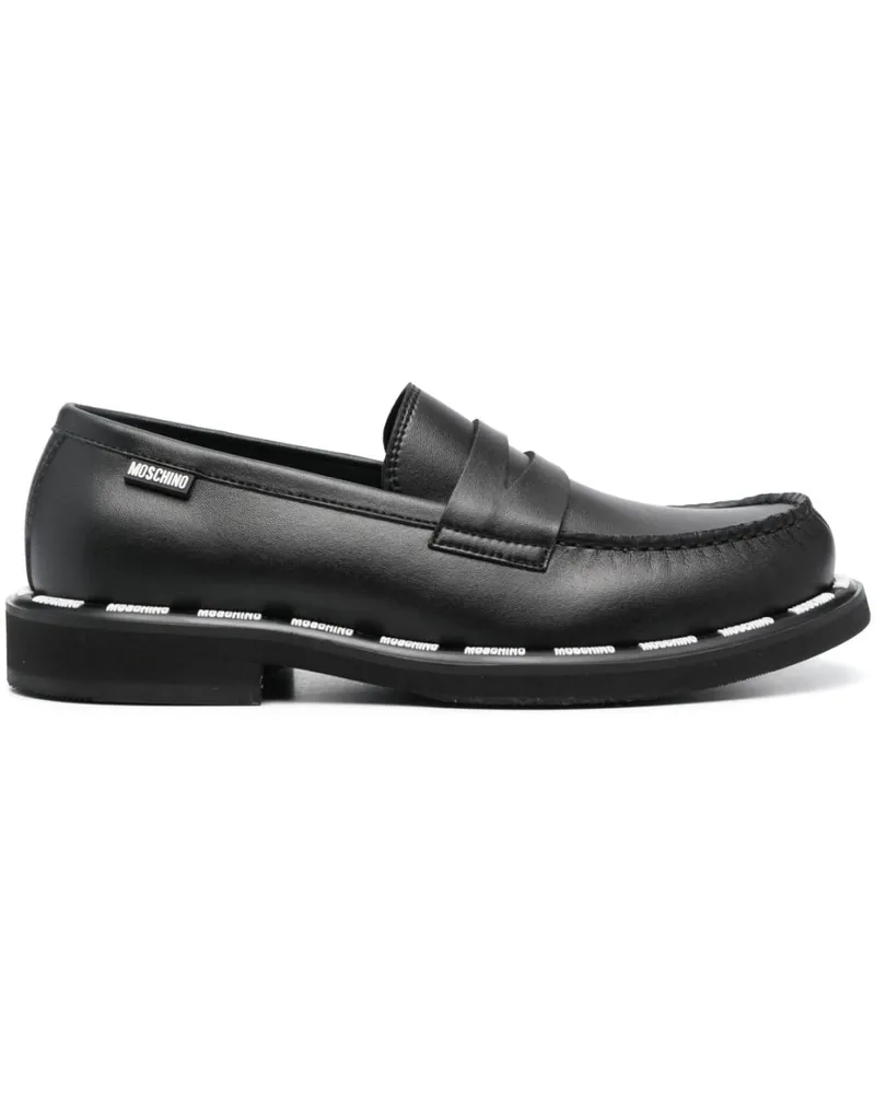 Moschino Loafer mit Ziernaht Schwarz