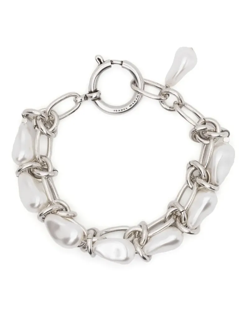Isabel Marant Armband mit Perlen - Weiß Weiß