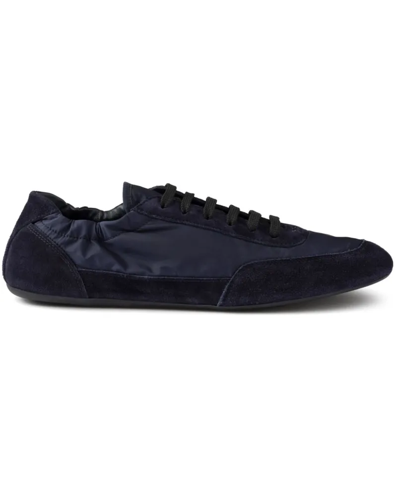 Prada Collapse Re-Nylon Sneakers aus Wildleder - Blau Blau