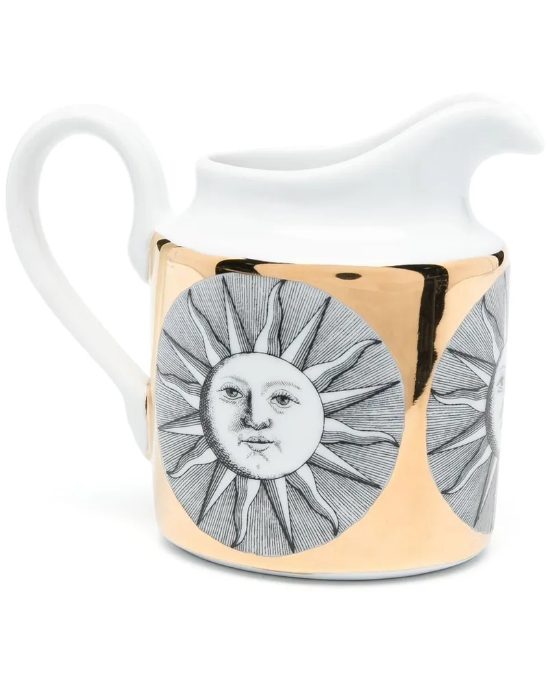 Fornasetti Milchkännchen mit Soli-Print Weiß