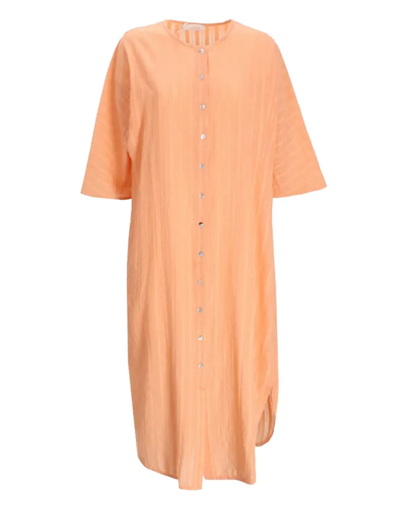 Devotion Midikleid mit Metallic-Streifen - Orange Orange