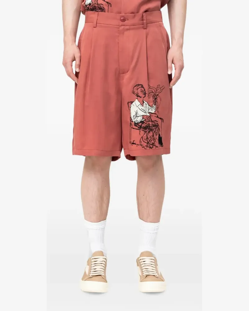 KidSuper Tecnacolor Dreams Shorts mit Stickerei - Rot Rot