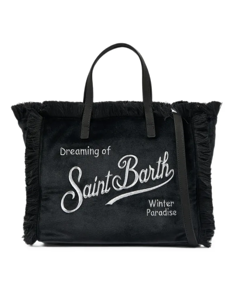 MC2 Saint Barth Tote Bag mit Fransen - Schwarz Schwarz