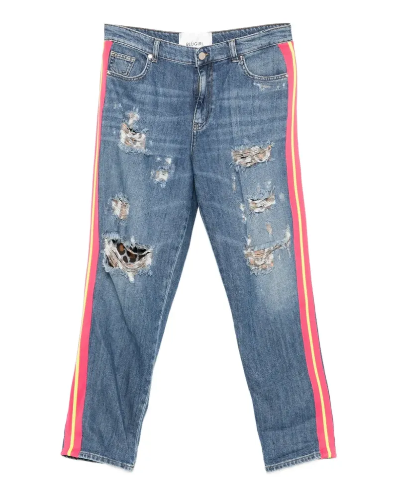 Blumarine Jeans im Distressed-Look - Blau Blau