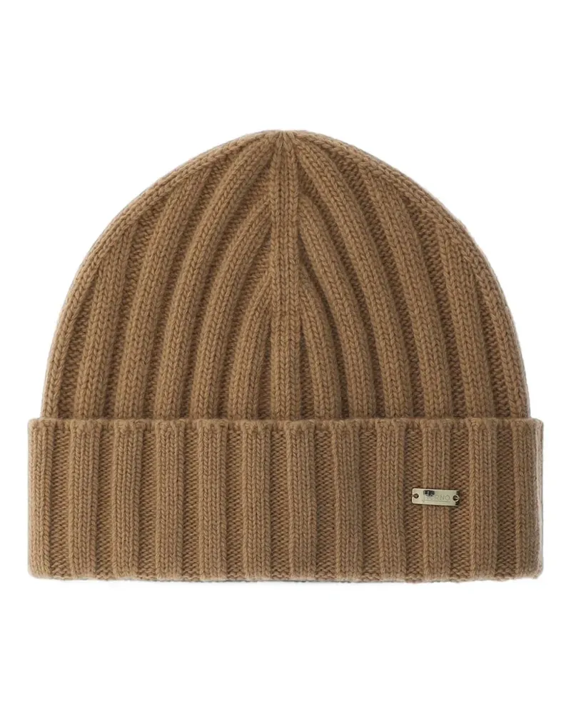 Herno ribbed-knit beanie - Braun Braun