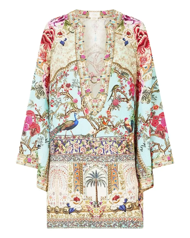 Camilla Sultans and Queens Minikleid mit V-Ausschnitt - Nude Nude