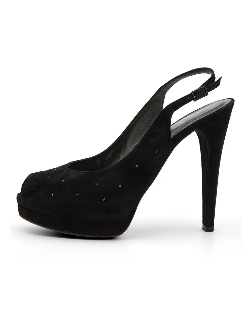 Stuart Weitzman crystal-embellished platform sandals - Schwarz Schwarz