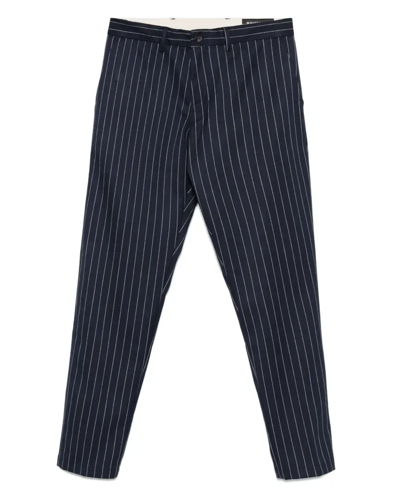PLAN C Jack Flanellhose mit Nadelstreifen - Blau Blau