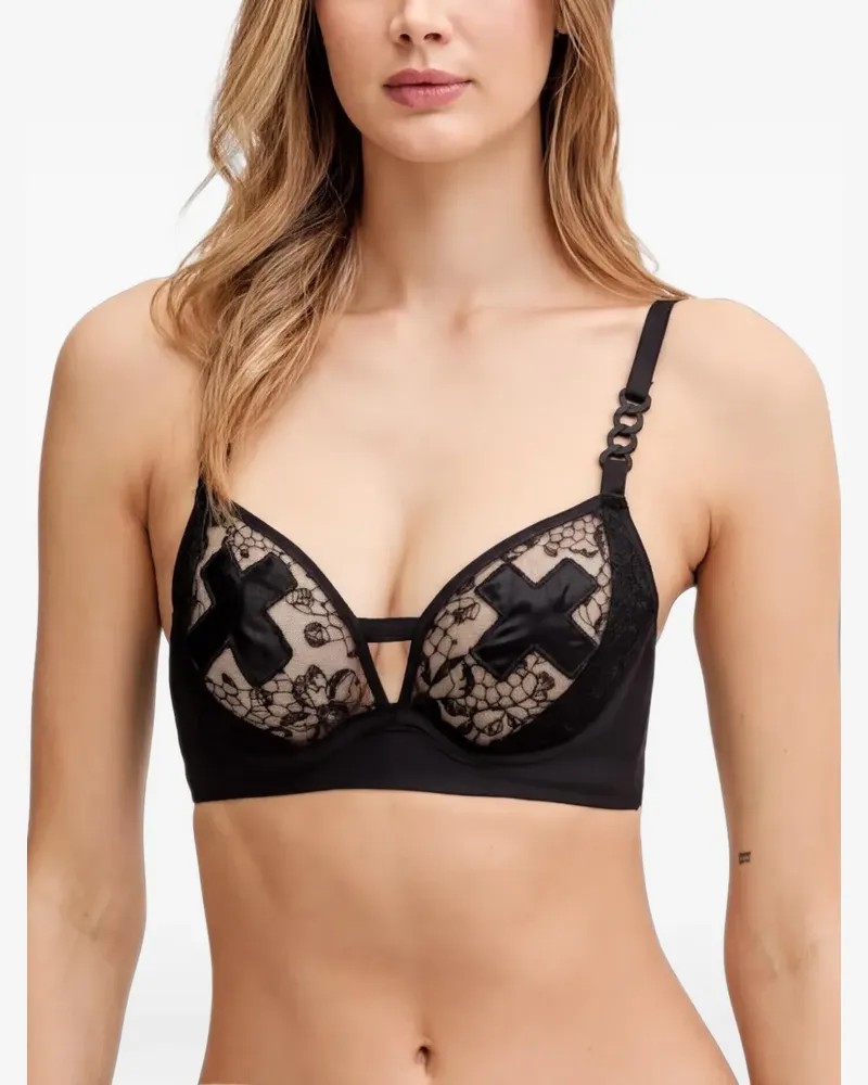 Chantelle BH mit Spitzeneinsätzen - Schwarz Schwarz