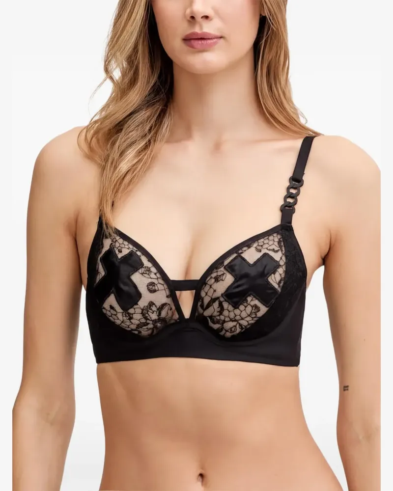 Chantelle BH mit Spitzeneinsätzen - Schwarz Schwarz