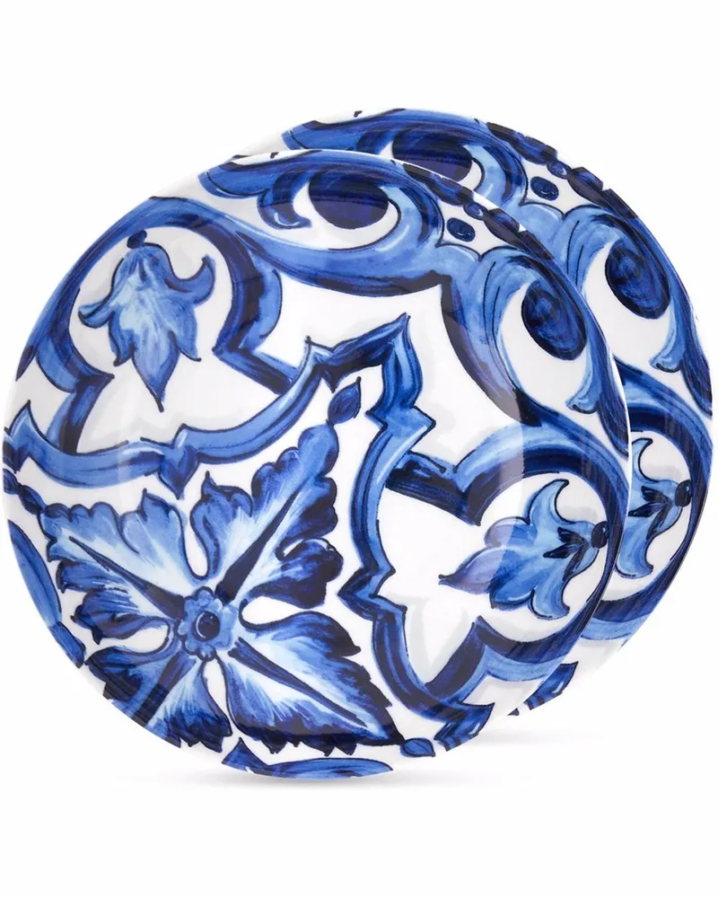 Dolce & Gabbana Blu Mediterraneo Dessertteller (2er-Set) - Weiß Weiß