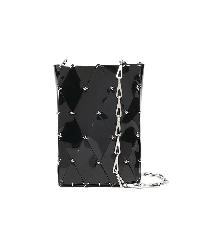 Paco Rabanne Gemusterte Schultertasche - Schwarz Schwarz
