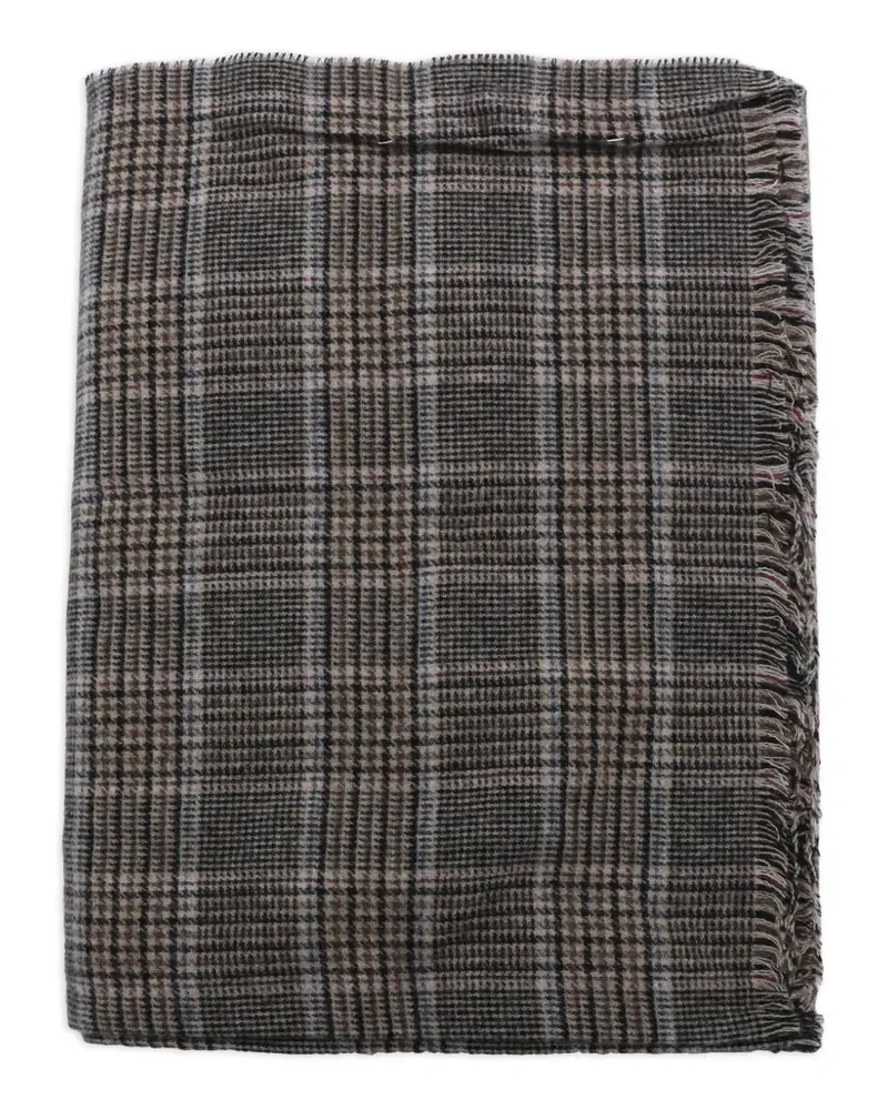 Brunello Cucinelli checked cashmere scarf - Nude Nude