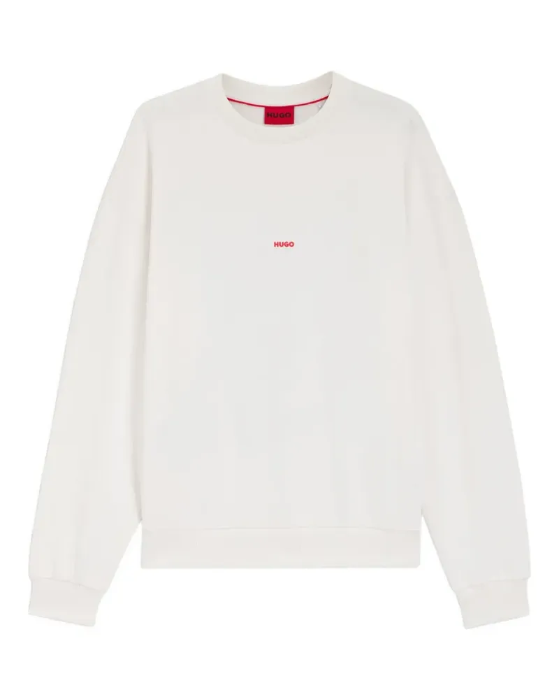 HUGO BOSS Sweatshirt mit Logo-Print - Weiß Weiß