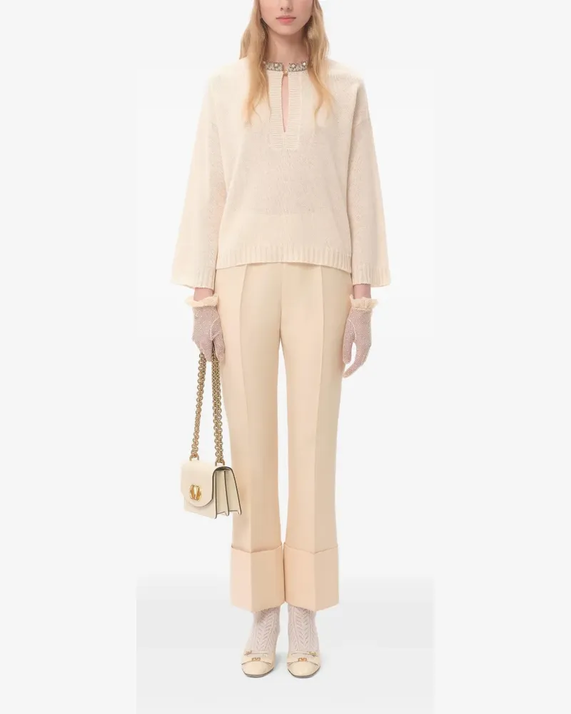 Valentino Garavani Bestickter Pullover - Nude Nude