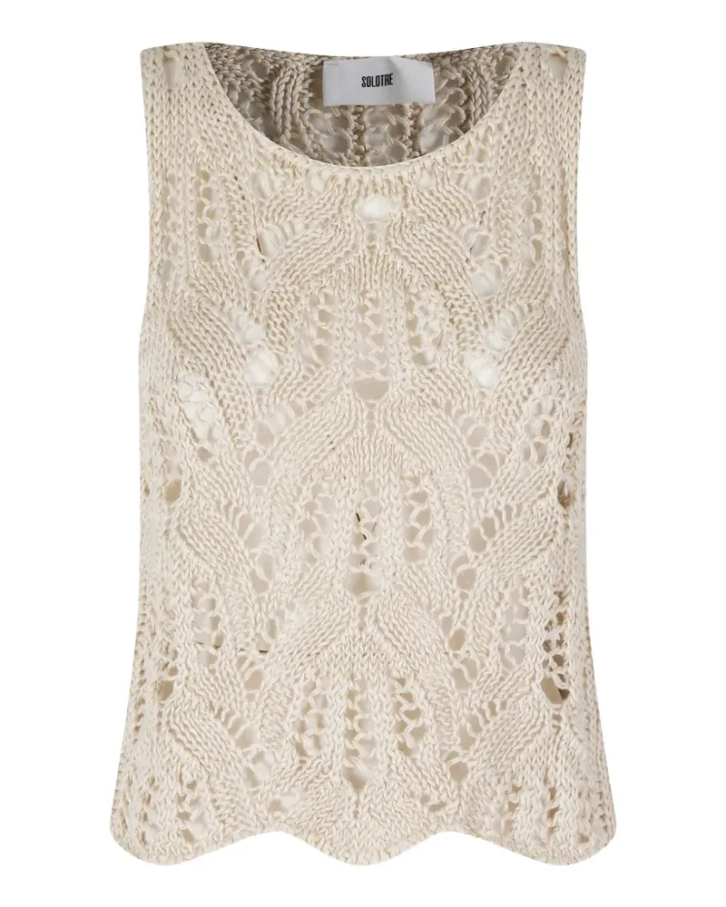 SOLOTRE Maglia open-knit top - Nude Nude