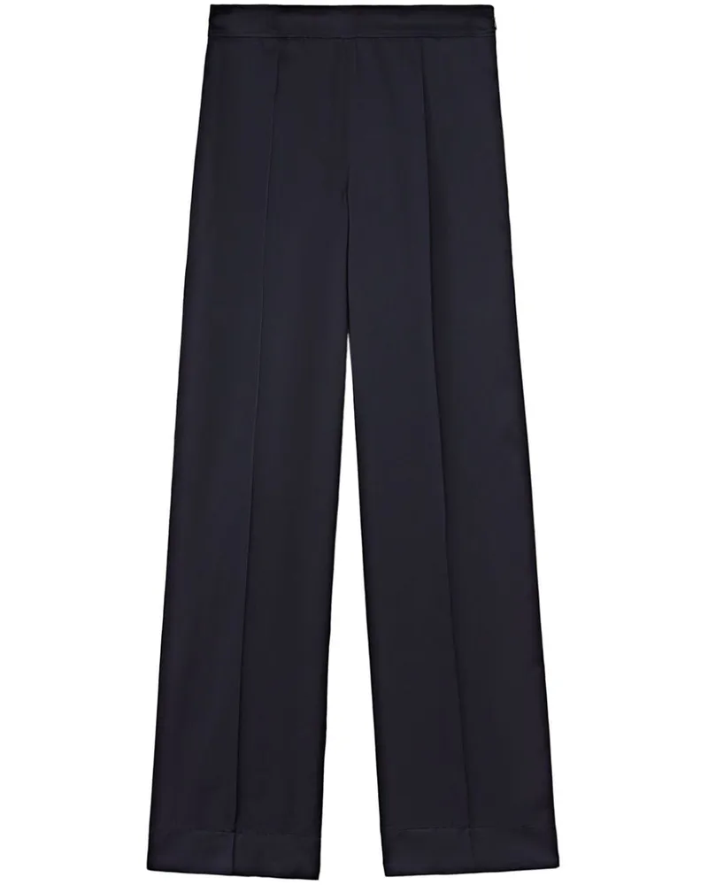 Jil Sander High-Waist-Hose mit weitem Bein - Blau Blau