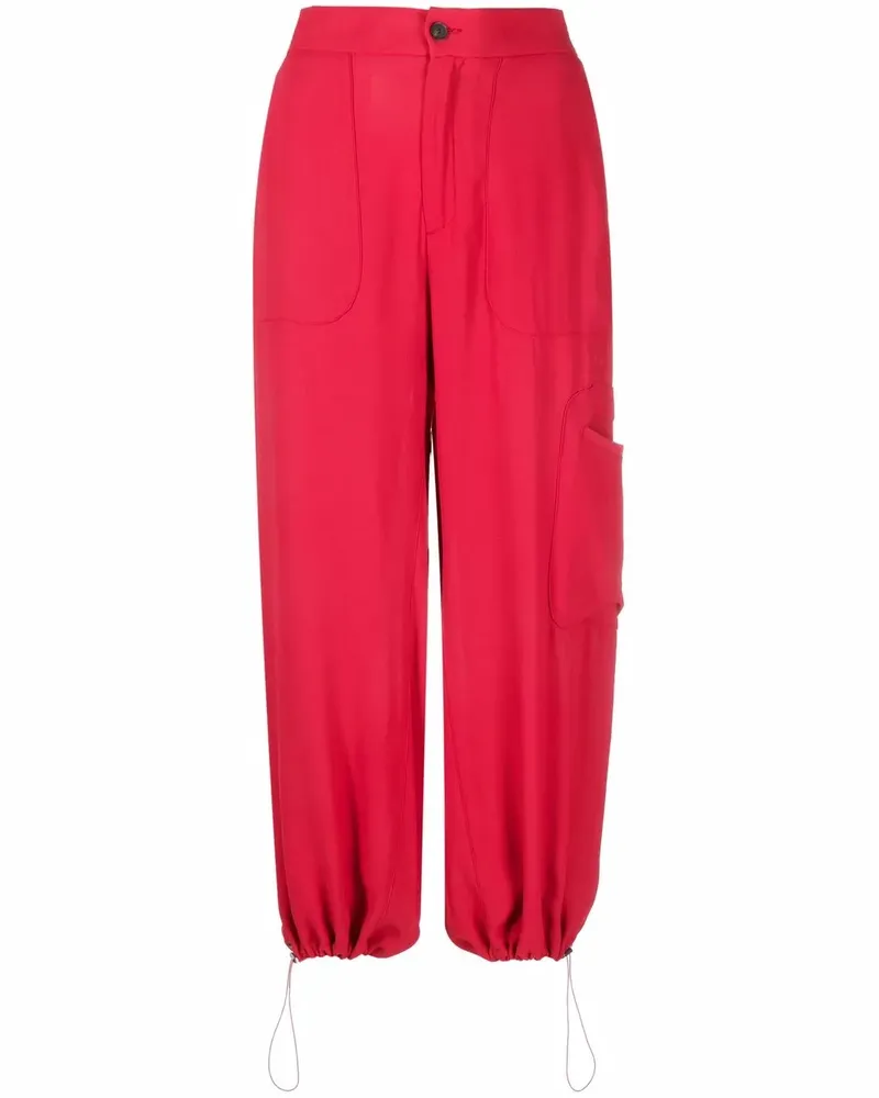 Fabiana Filippi Cropped-Hose mit Stretchbund - Rot Rot