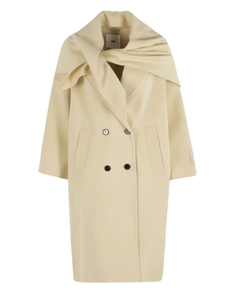 SOLOTRE double-breasted coat - Nude Nude