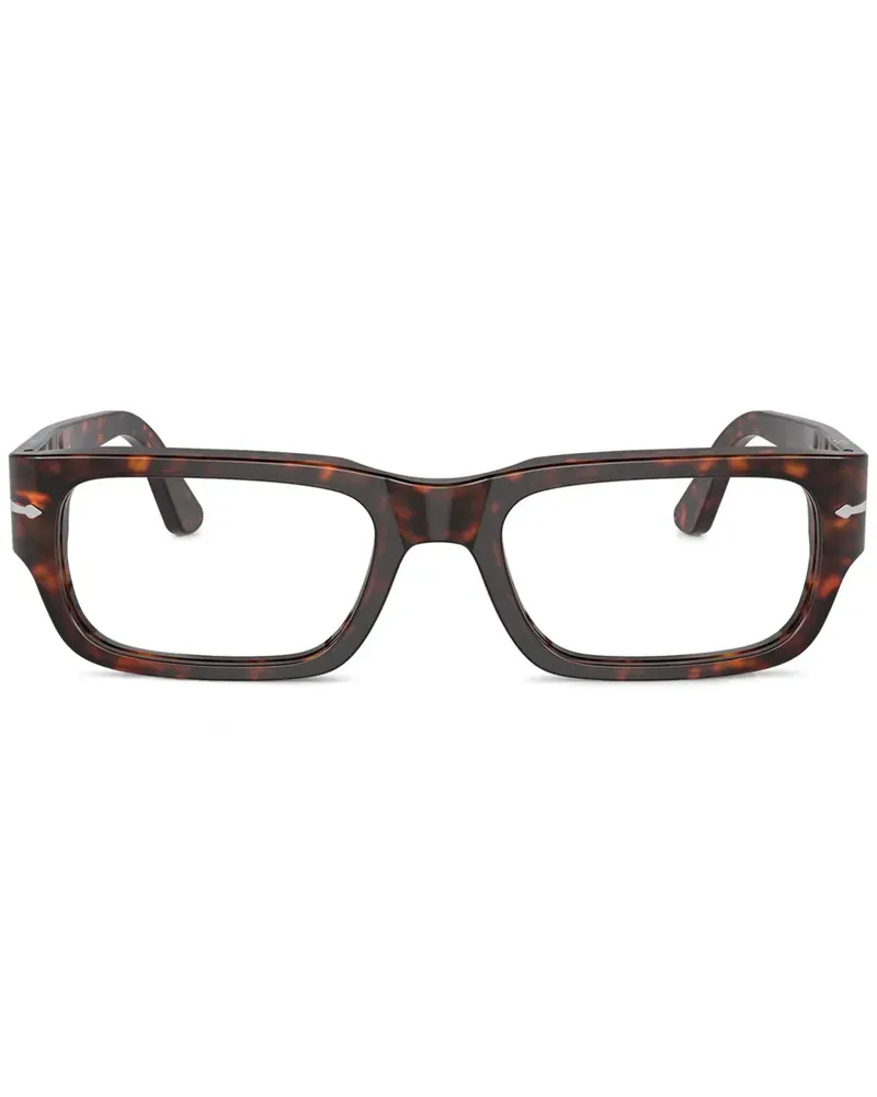 Persol Brille mit eckigem Gestell - Braun Braun