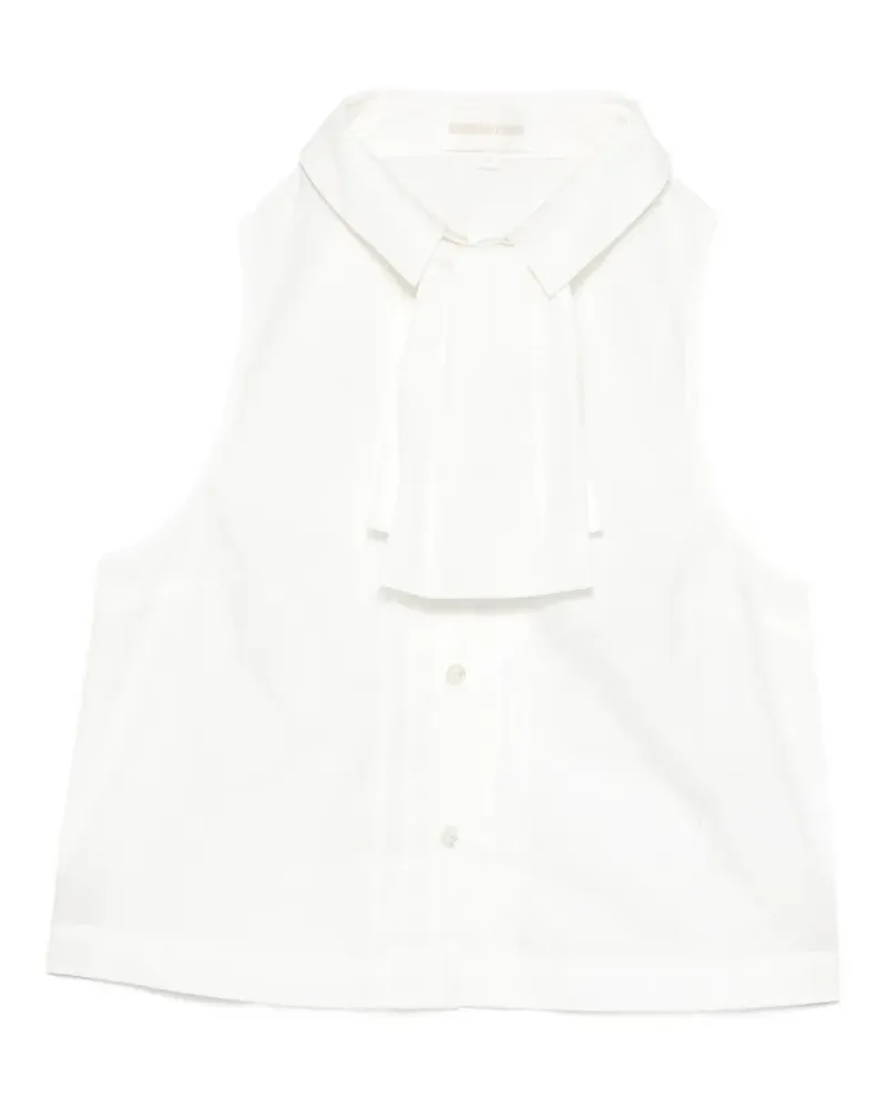 SHUSHU/TONG Ärmelloses Top mit Schleife - Weiß Weiß