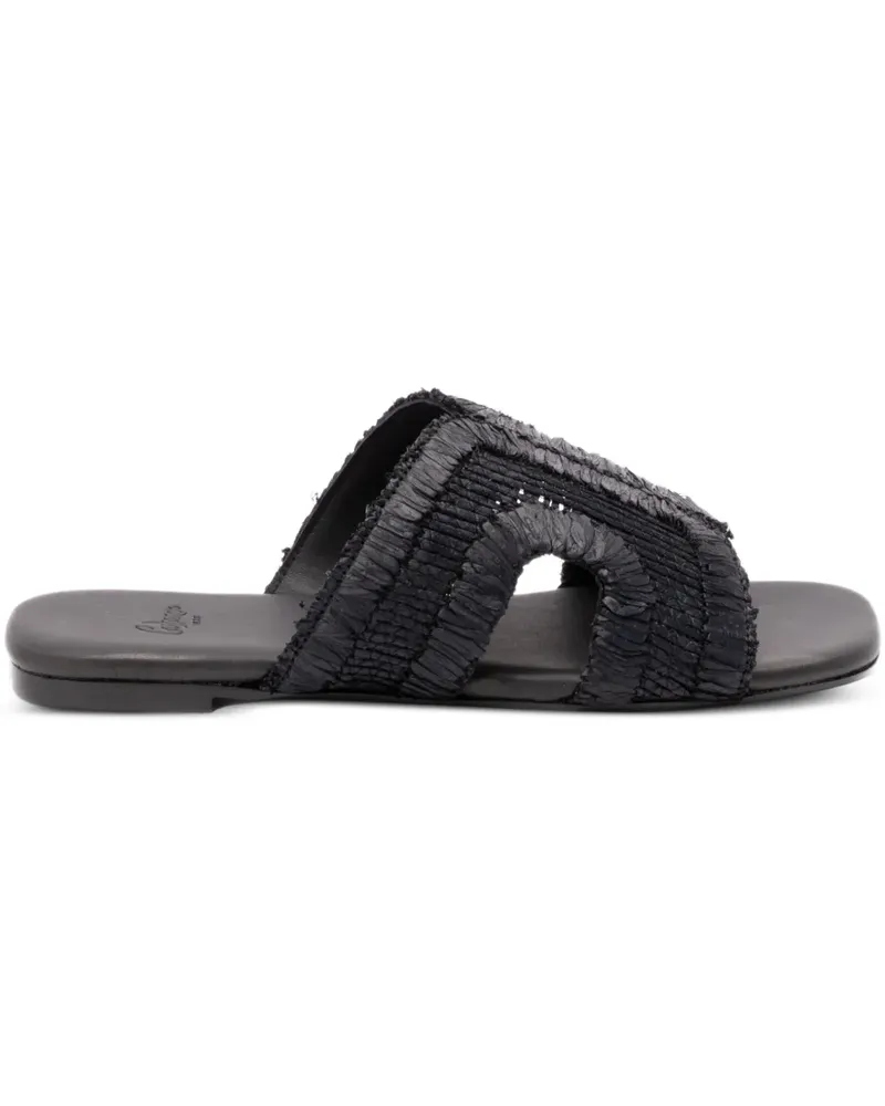 Castañer Gewebte Sandalen - Schwarz Schwarz