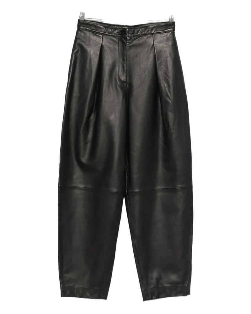 Liviana Conti leather trousers - Schwarz Schwarz