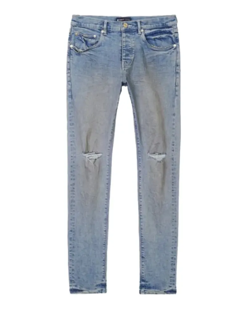 PURPLE BRAND Ausgeblichene Distressed-Jeans - Blau Blau