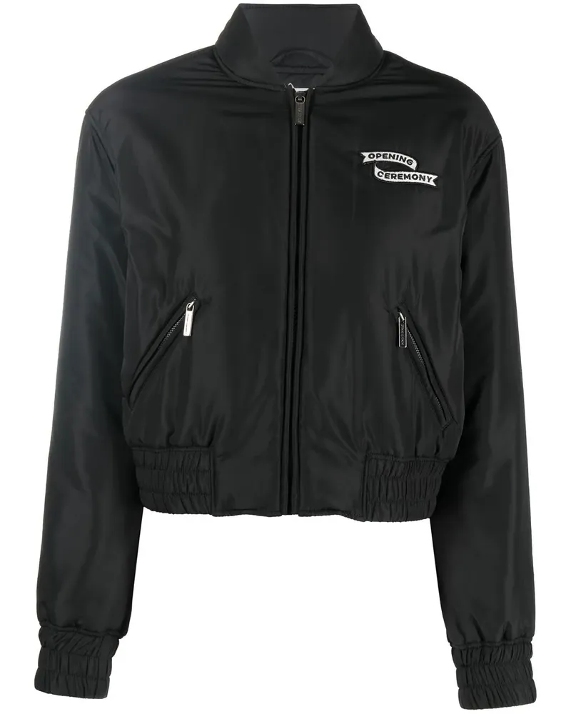 Opening Ceremony Bomberjacke mit Logo-Patch - Schwarz Schwarz