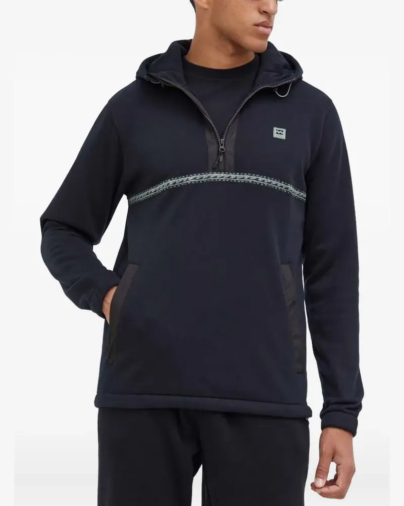 Billabong Reißverschluss-Pullover mit Streifendetail - Schwarz Schwarz