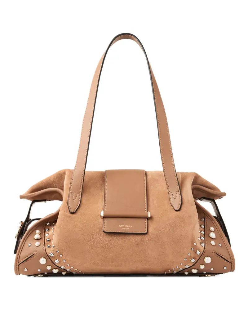 Jimmy Choo Bar Filo Tote Bag mit Nieten - Braun Braun