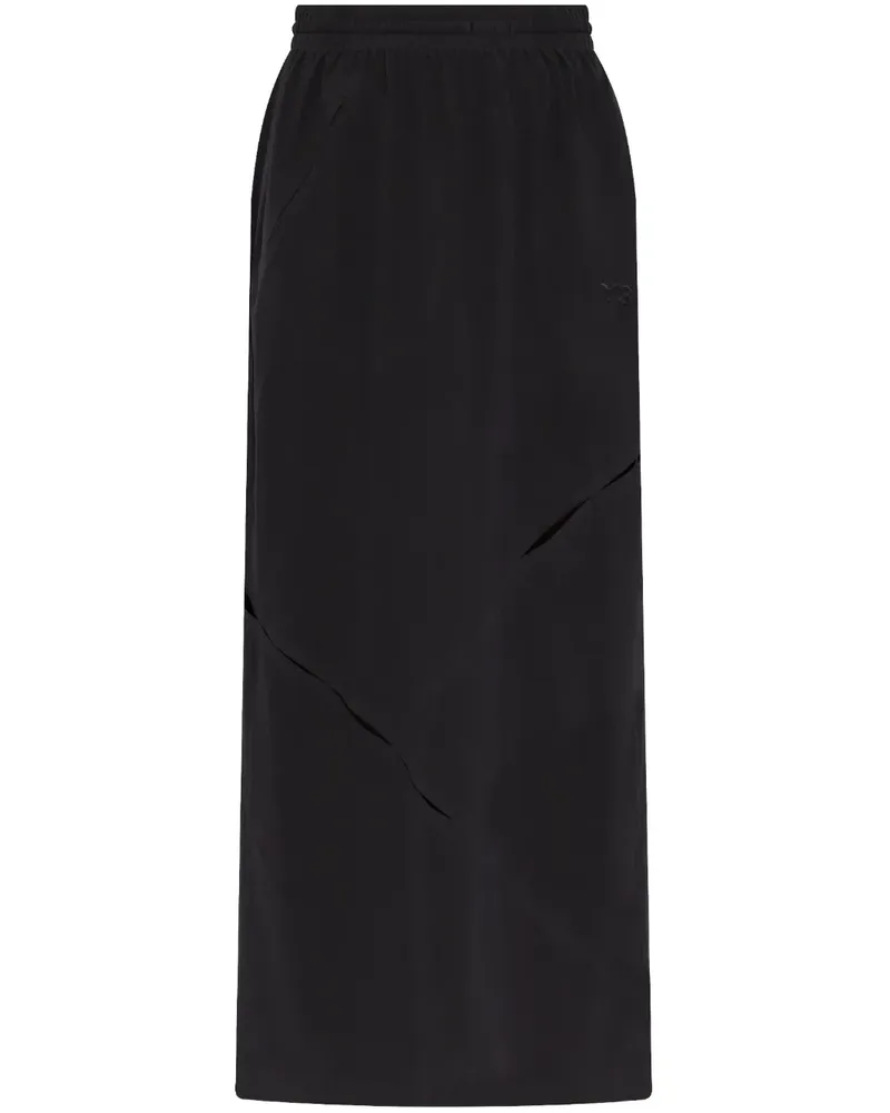 Y-3 Maxirock mit asymmetrischem Einsatz - Schwarz Schwarz