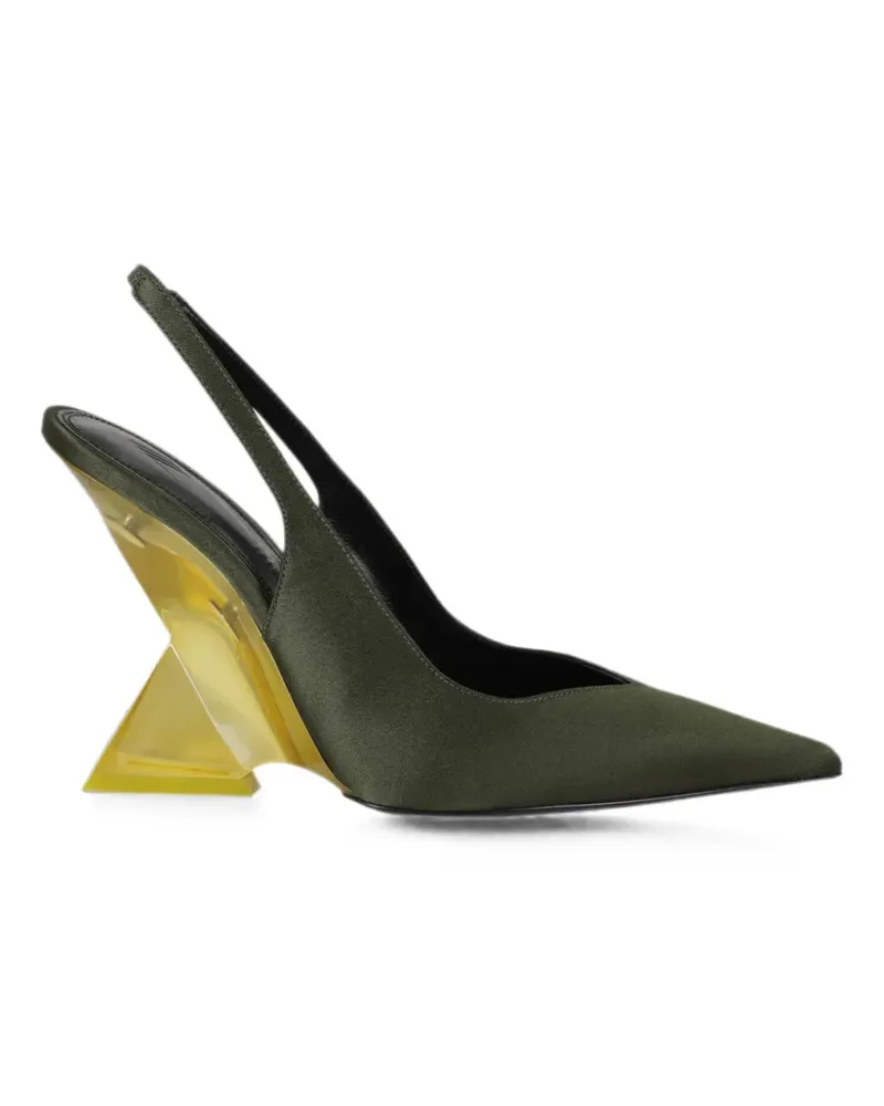 ATTICO Cheope Slingback-Pumps mit Design-Absatz - Grün Grün
