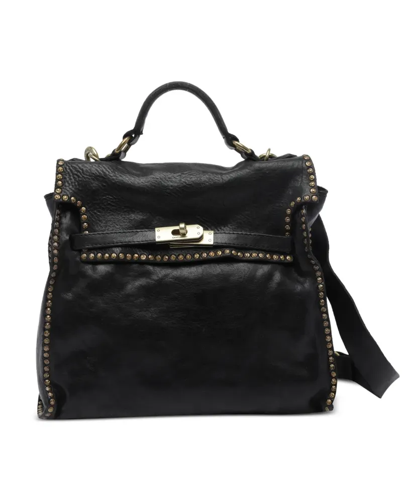 Campomaggi Ginevra Tote Bag mit Nieten - Schwarz Schwarz