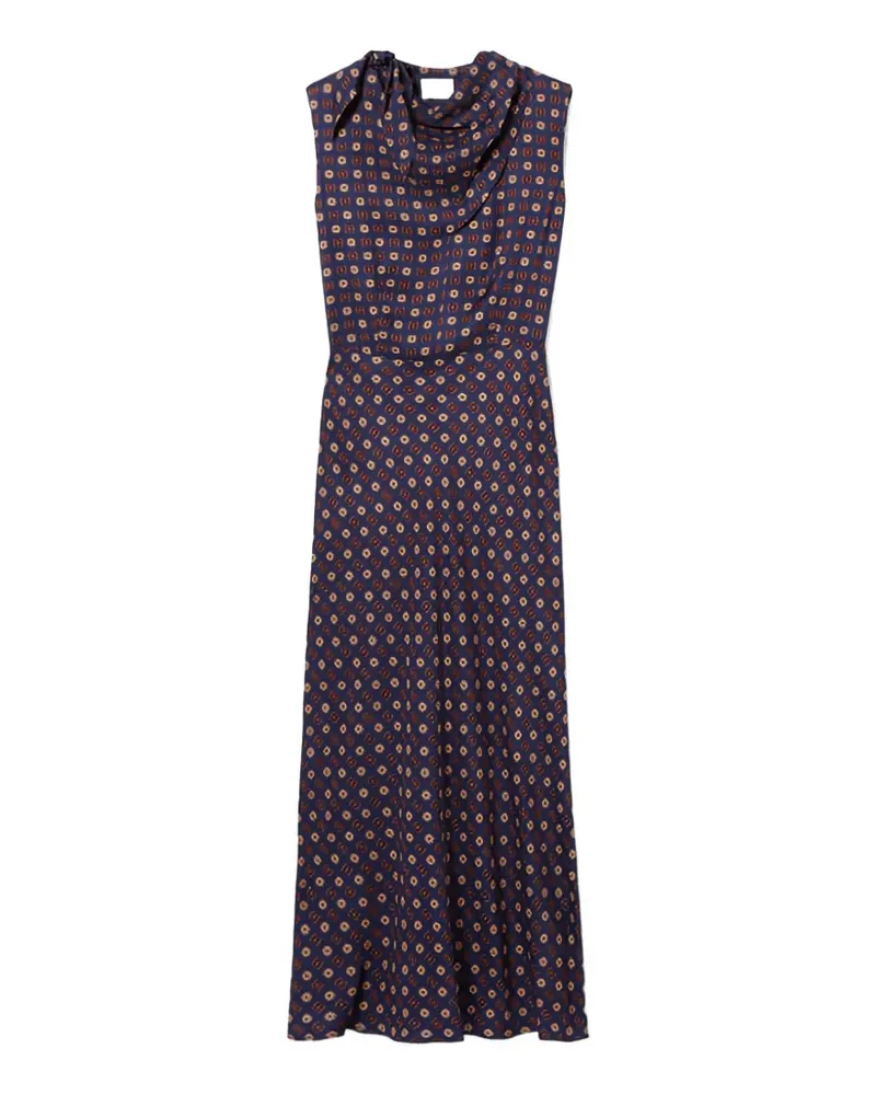 Claudie Pierlot Kleid mit Schalkragen - Blau Blau