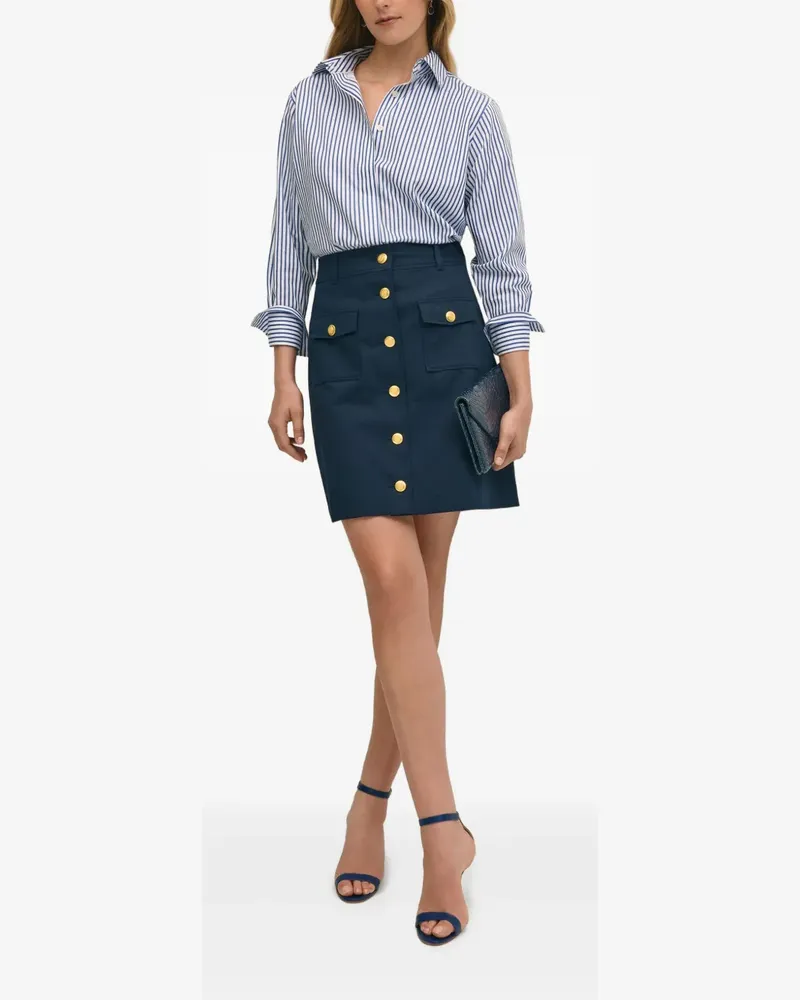 Brooks Brothers Minirock mit Knöpfen - Blau Blau