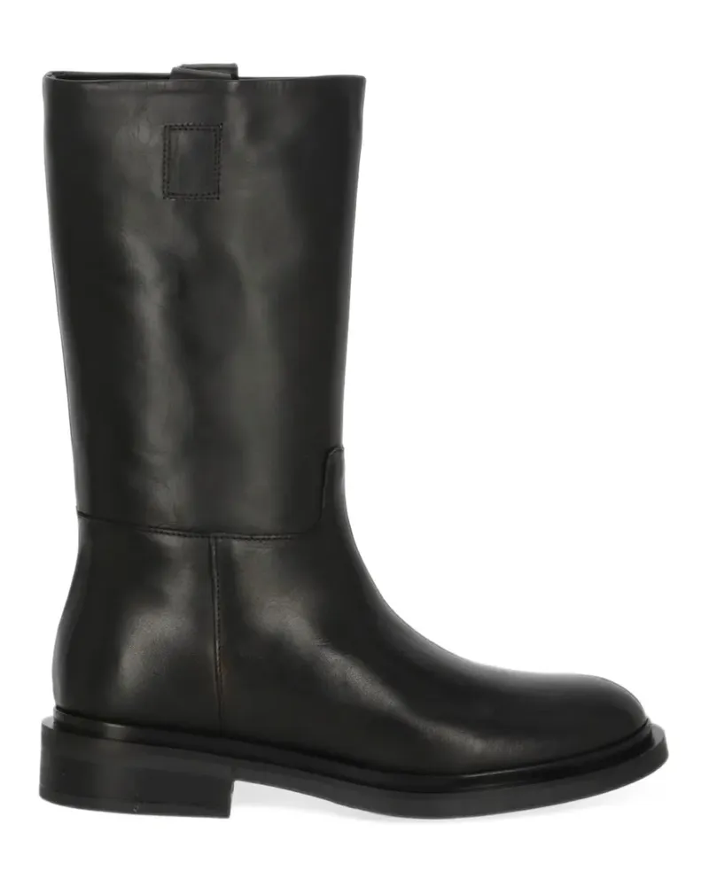 Julie Dee Stiefel aus Leder - Schwarz Schwarz
