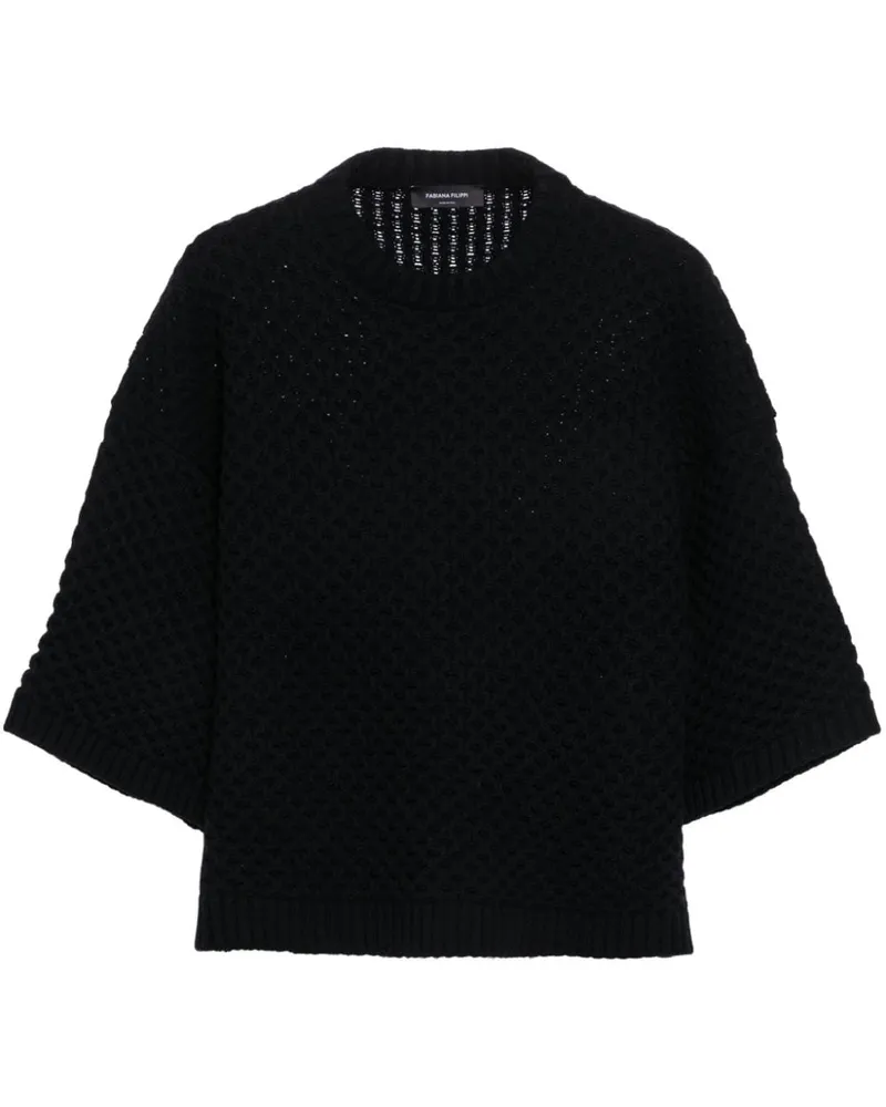Fabiana Filippi Grob gestrickter Pullover - Schwarz Schwarz