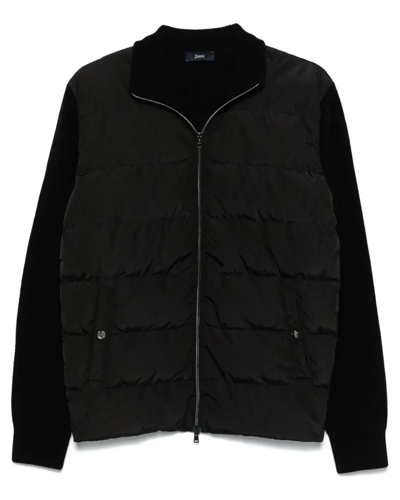 Herno Jacke mit Steppeinsätzen - Schwarz Schwarz