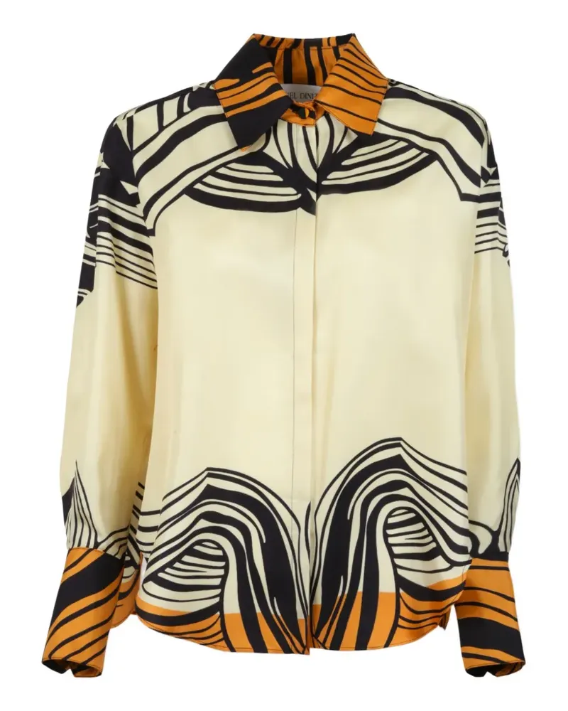 Raquel Diniz Bahia Twill-Hemd mit grafischem Print - Nude Nude